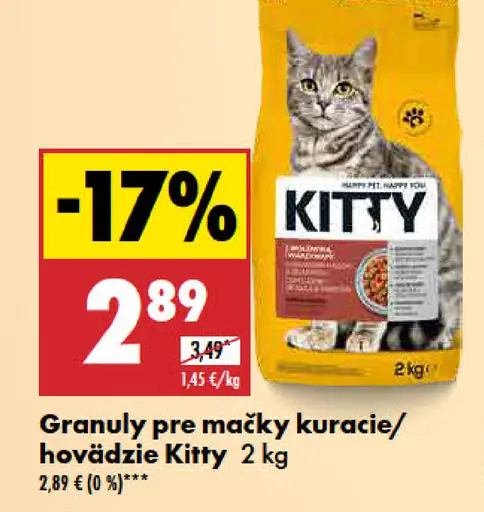 Kitty granuly pre mačky kuracie/hovädzie