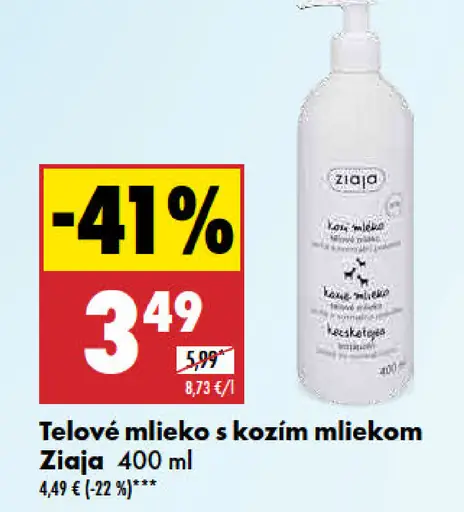 Ziaja Telové mlieko s kozím mliekom