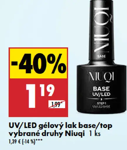 Niuqi UV/LED gélový lak base/top