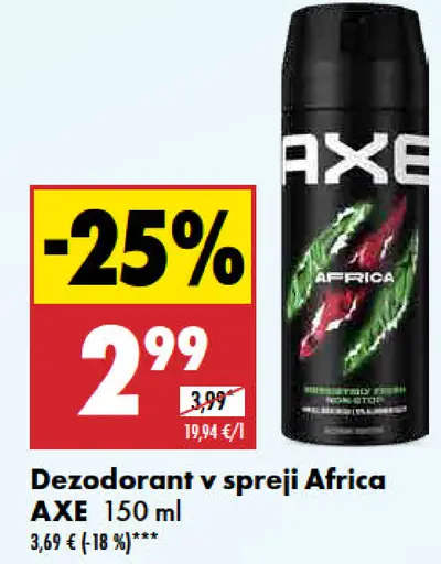 Axe Africa dezodorant sprej