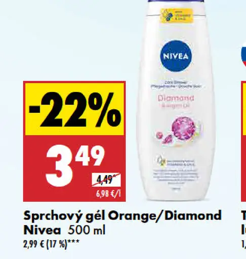 Nivea Sprchový gél Orange/Diamond mix