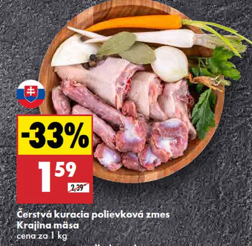 Čerstvá kuracia polievková zmes Krajina mäsa