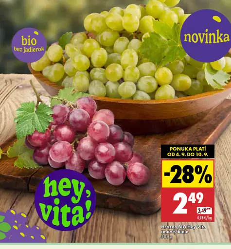 Hey Vita Hrozno BIO tmavé/biele