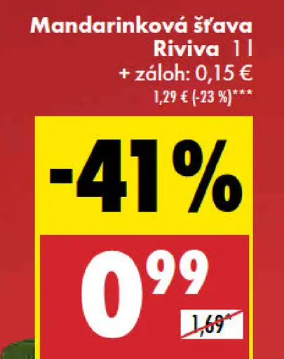 Riviva šťava mandarínka