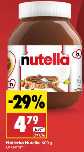 Nutella nátierka