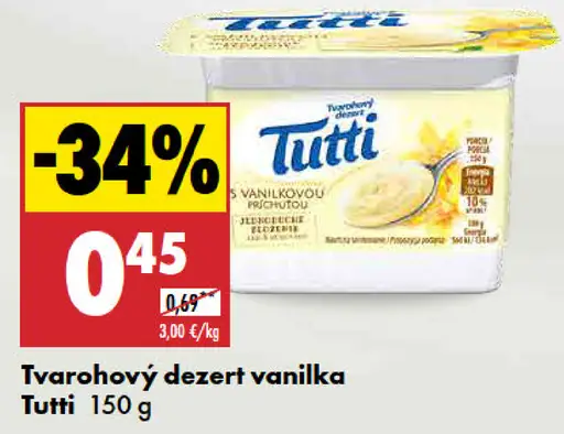 Tutti Tvarohový dezert vanilka