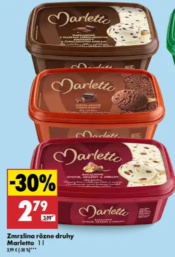 Marletto Zmrzlina rôzne druhy
