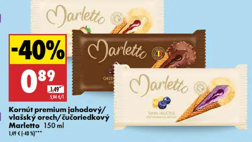 Marletto Kornút Premium Jahodový/Vlašský Orech/Čučoriedkový