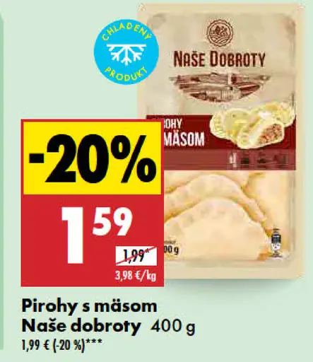 Naše dobroty Pirohy s mäsom
