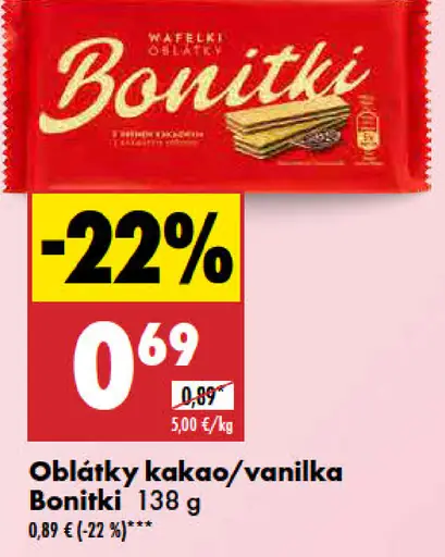 Bonitki Oblátky kakao/vanilka