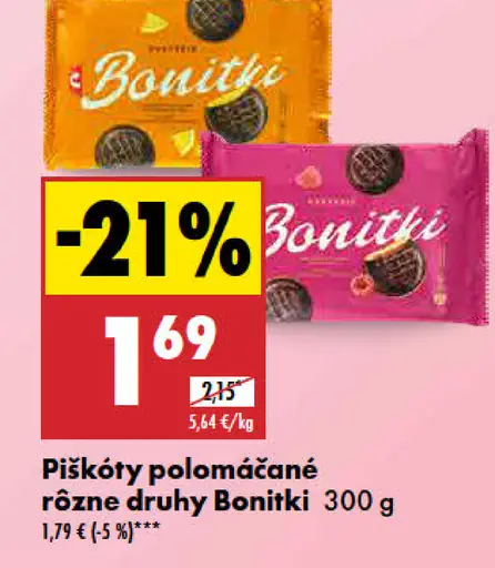 Bonitki Piškóty polomáčané