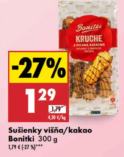 Bonitki Sušienky višňa/kakao
