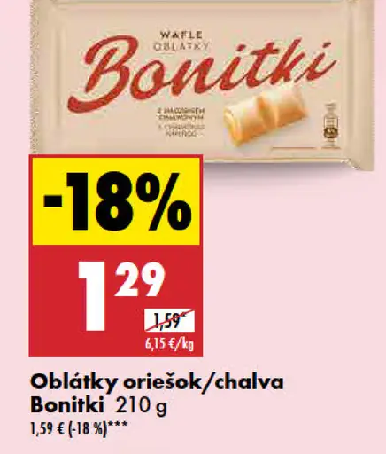 Bonitki Oblátky oriešok/chalva