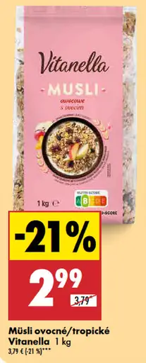 Vitanella Müsli ovocné/tropické