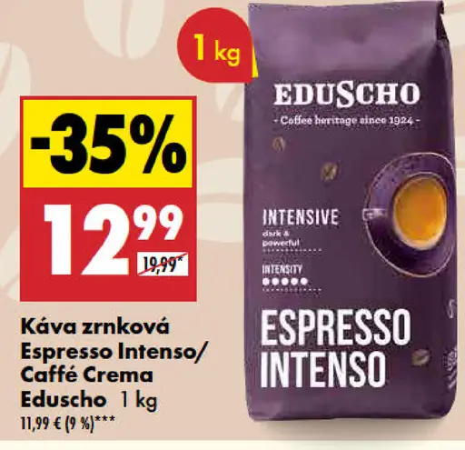 Eduscho Zrnková káva Espresso Intenso, Caffè Crema