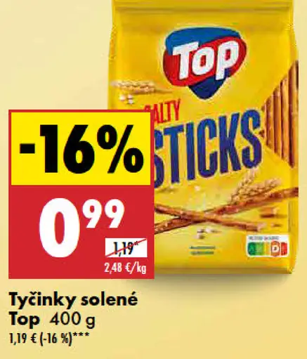 Tyčinky solené Top