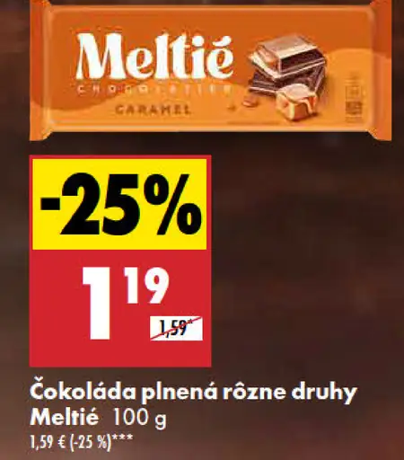 Meltie Čokoláda plnená