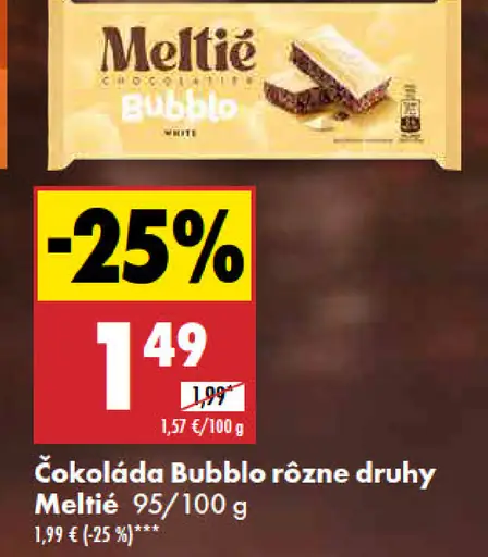 Meltie čokoláda Bubllo