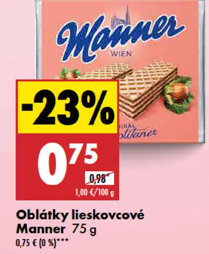 Manner oblátky lieskové