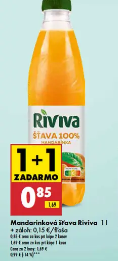 Riviva mandarínková šťava 100%