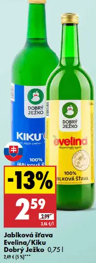 Dobrý Ježko Jablková šťava Kiku/Evelina