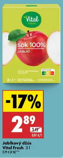 Jablkový džús Vital Fresh