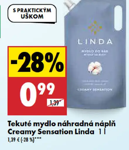 Linda tekuté mydlo náhradná náplň Creamy Sensation