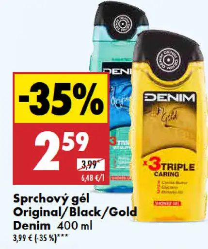 Denim Sprchový gél Original/Black/Gold