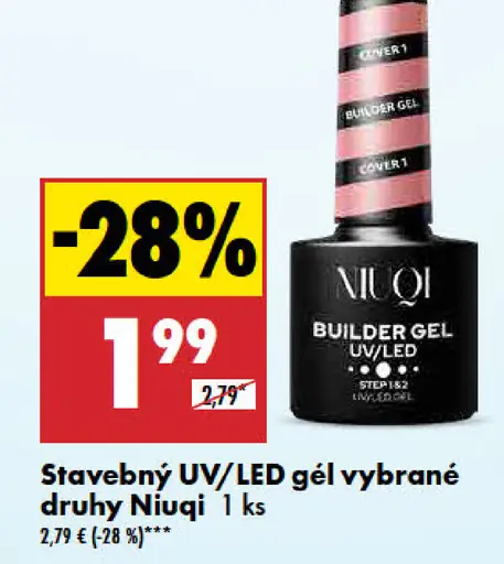 Stavebný UV/LED gél Niuqi vybrané druhy