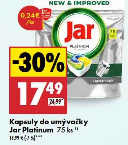 Jar Kapsuly do umývačky Platinum