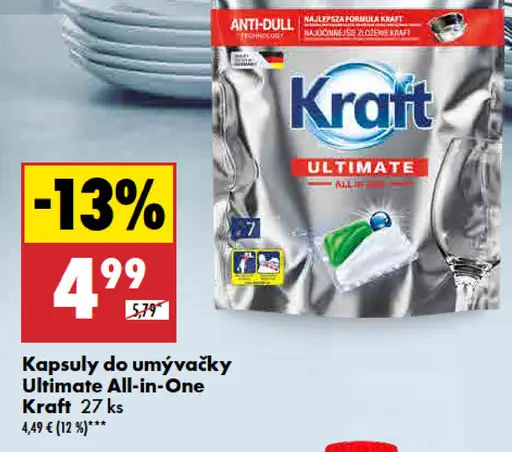 Kraft kapsuly do umývačky Ultimate All in One