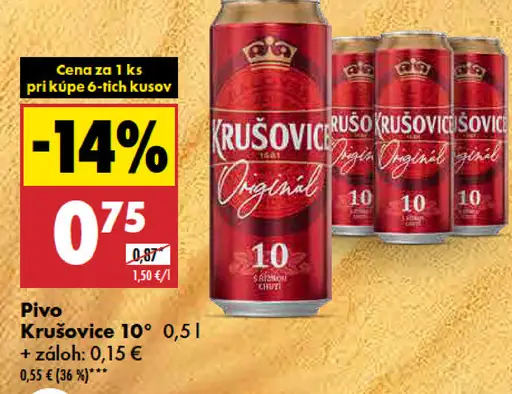 Krušovice plechovka