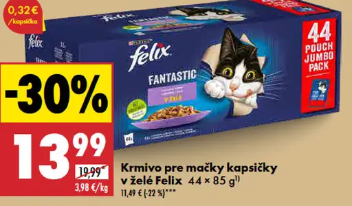 Felix Krmivo pre mačky v želé kapsička