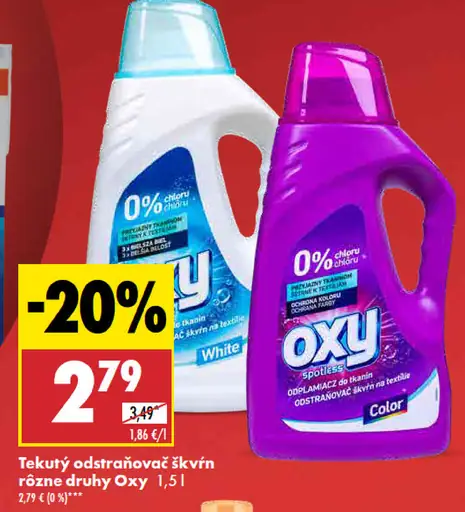 Oxy tekutý odstraňovač škvŕn