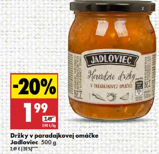 Jadloviec Držky v paradajkovej omáčke