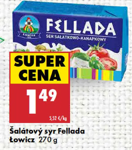 Łowicz Šalátový syr Fellada