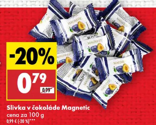 Slivka v čokoláde Magnetic