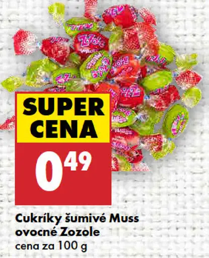 Zozole Cukríky šumivé Muss ovocné
