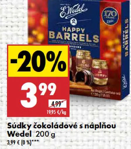Wedel Súdky čokoládové s náplňou
