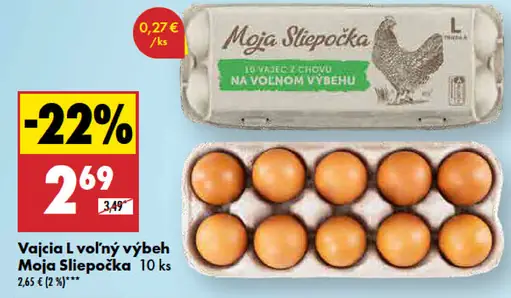 Moja Sliepočka Vajcia L voľný výbeh