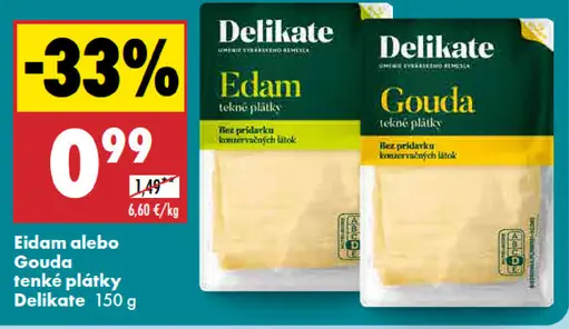 Delikate Eidam alebo Gouda