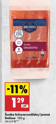 Delisso Šunka Schwarzwälder/jemná