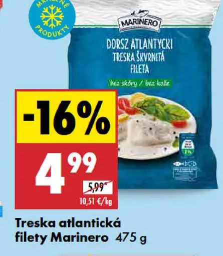 Marinero Treska atlantická filety
