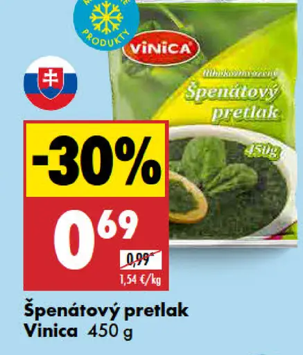 Vinica Špenátový pretlak