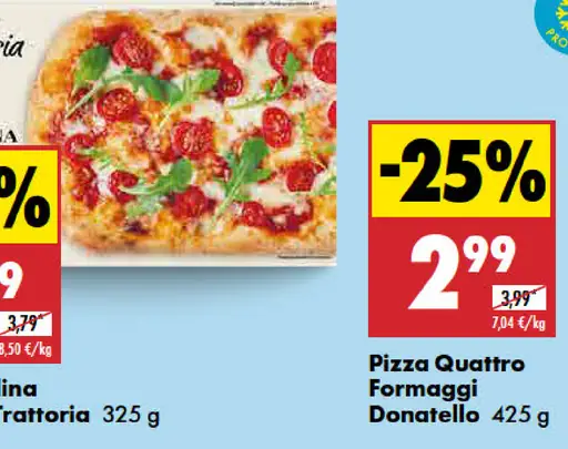 Donatello Pizza Quattro Formaggi