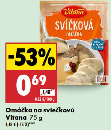 Vitana Omáčka na sviečkovú