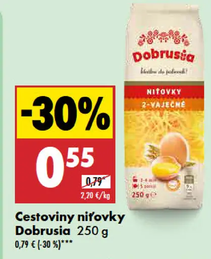 Dobruša cestoviny niťovky