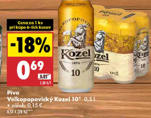 Velkopopovický Kozel plechovka