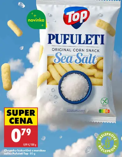 Top Pufuleti chrumky kukuričné s morskou soľou
