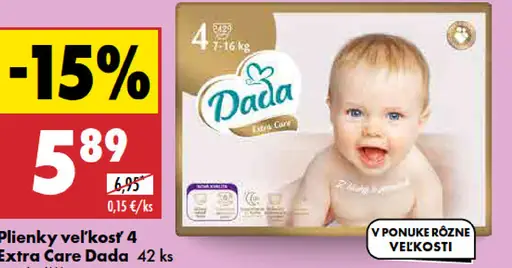 Dada plienky veľkosť 3 Extra Care